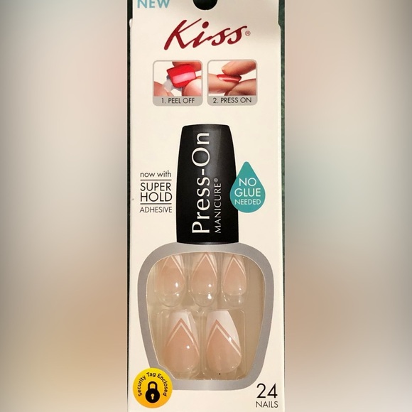 48 Kiss nails no glue needed press-on manicure medium length super hold adhesive - Picture 7 of 13